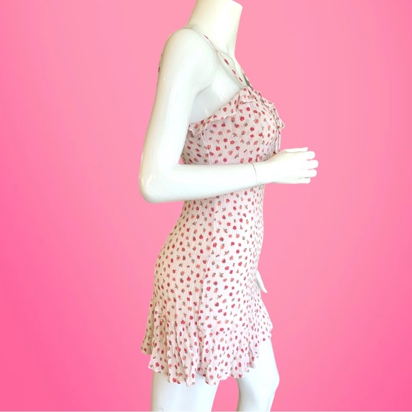 FREE PEOPLE MINI SUNDRESS. WOMEN’S SIZE M/M. BARBIECORE - Picture 4 of 10